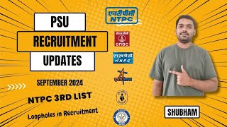 PSU amp GOVT Recruitment updates  September 2024 [upl. by Windham803]