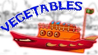 Learn Vegetables  Evil Boat  Sea Vehicles for Kids and Toddlers [upl. by Cobby]