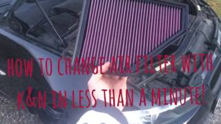 KampN air filter change BMW 320d e90 e91 e92 e93 [upl. by Adamsen118]