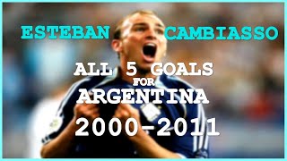 Esteban Cambiasso  All 5 goals for Argentina [upl. by Bokaj]