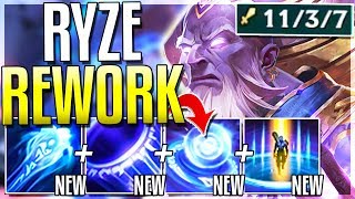 WAITNEW RYZE REWORK IS ACTUALLY OP TRUE DMG Qs Ryze Rework Gameplay  League of Legends [upl. by Colman]