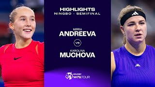 Mirra Andreeva vs Karolina Muchova  2024 Ningbo Semifinal  WTA Match Highlights [upl. by Aliehs961]