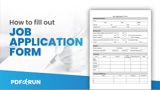 How to Fill Out Job Application Form Online  PDFRun [upl. by Aihsekin509]