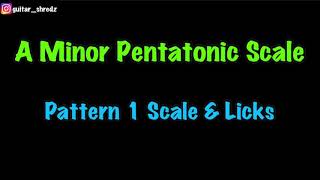 A Minor Pentatonic Scale  Pattern 1  Licks [upl. by Aicinod865]