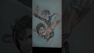 Dandadan Speed Drawing  Glow effect anime art dandadan dandadananime manga [upl. by Lamori]