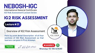 NEBOSH IGC IG2 Risk Assessment Lecture 1 Overview of IG2 Risk Assessment [upl. by Yednil]