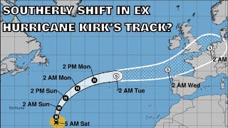 Southerly Shift in Ex Hurricane Kirks Track 5th October 2024 [upl. by Anahahs]