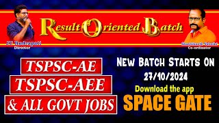 TSPSC AEAEE CIVIL  New Batch Starts on  27102024  SPACE EngineeringAcademy [upl. by Nylia]