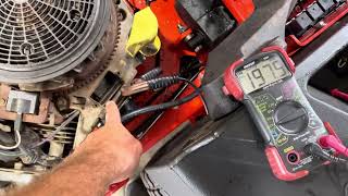 Kohler commander 747 235hp mower not charging battery battery dies fixed and how to [upl. by Calica]