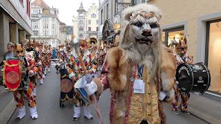 Luzerner Fasnacht 2025 Plakettenpräsentation LFK  Noggeler Chatzemusig Glatzesträhler [upl. by Earle]