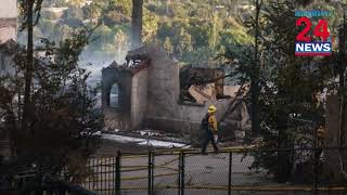 Edgehill Fire destroys homes in San Bernardino County as temps soar in California [upl. by Schreibman]