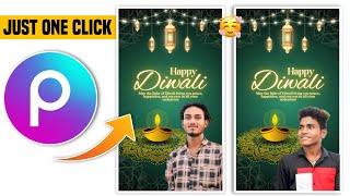 HAPPY DIWALI 🪔 BANNER PHOTO EDITING IN PICSART APP TELUGU 2024 DIWALI BANNER PHOTO EDITING [upl. by Arayc]