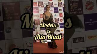 Models vs Alia Bhatt dress fashion fashionstyle bollywood parisfashionweek [upl. by Simson]