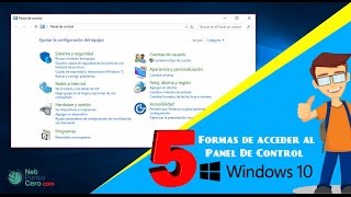 Cómo abrir el Panel de control en Windows 10 5 Métodos [upl. by Phila]