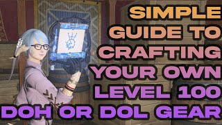 Crafting the New Level 100 Gathering or Crafting Gear with Level 90 Scrip Gear  FFXIV Dawntrail [upl. by Rickart]