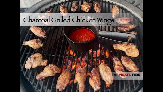 Charcoal Grilled Chicken Wings on the Kamado Joe Classic 2 [upl. by Anoed]