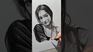 Graphite portrait drawing 😍❤️😍 art realstic viralvideo youtuber shorts tranding [upl. by Atekihc]