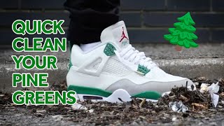 How to quickly clean Jordan 4s at home  Crep Protect [upl. by Ellednahc]