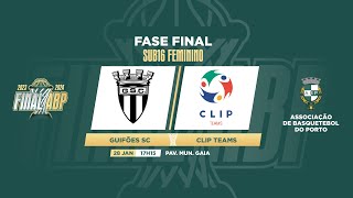 Fase Final Distrital de Sub 16 Feminino  Guifões SC vs Clip Teams [upl. by Va]