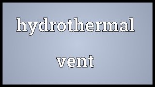 Hydrothermal vent Meaning [upl. by Ernestus]