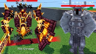 The Harbinger vs Minecraft bosses  Frostman Ferrous Wroughtnaout VS Ignis [upl. by Eillas]