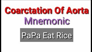 Coarctation of Aorta mnemonic [upl. by Rodina]