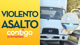 EN COSTANERA NORTE Camionero fue víctima de violento asalto  Contigo en la Mañana [upl. by Magen214]