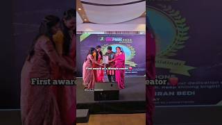 Memorable day 😍 Kiran Bedi  Create and Inspire Award shorts youtubeshorts [upl. by Mcgrath247]