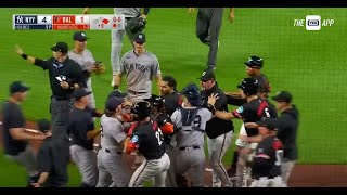 Yankees  Orioles Bench Brawl Fight July 12 2024 [upl. by Mallon220]