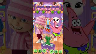 LEFT or RIGHT Edith Vs Patrick Star Makeover by my Talking Angela 2 cosplay angela2 [upl. by Tichon]