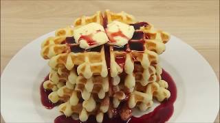 Resep waffle lembut  How to make fluffy waffle [upl. by Alanna]