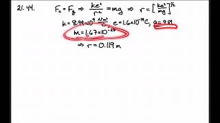 How far apart must two protons be if the magnitude of the electrostatic force acting on either one d [upl. by Nnaecyoj]