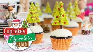 Cupcakes chocolate y coco  Especial Navidad  Quiero Cupcakes [upl. by Giverin19]