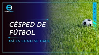 Mira como se hace el césped de fútbol [upl. by Htabazile]