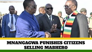 Mnangagwa PUNISHES Zimbabweans selling Mabhero REGERAI Vakomana [upl. by Nairadal]