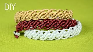 DIY Wavy Macrame Bracelets [upl. by Nairb]