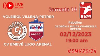 JORNADA 10 SUPERLIGA MASCULINA  Volei VillenaPetrer VS CV Arenal Emevé Lugo [upl. by Eidderf998]