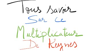 ✅ Le multiplicateur en Macroéconomie [upl. by Acissj356]