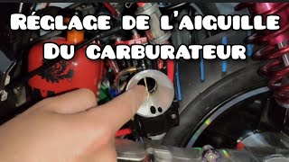 Réglage de laiguille du carburateur améliorer la carburation de son scooter moto [upl. by Iruyas]