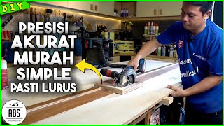 DIJAMIN LURUS  MEMBUAT TRACK SAW GUIDE CIRCULAR SAW  Dongcheng DCMY140s [upl. by Aramit]