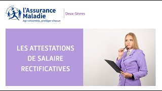 Webinaire employeurs  attestation de salaires rectificative [upl. by Norehc566]