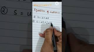 Class 9 science ll Motion ll Equation of motion ll shorts [upl. by Kurth]