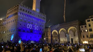 Firenze Capodanno 2023  countdown Piazza della Signoria [upl. by Felicie719]