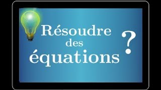 résoudre une équation  cas général  avec ou sans fraction  Première spécialité maths S ES STI [upl. by Ettena566]