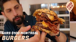 Montreal’s Best Burger Tour In 4 Hours with 100  Food Trip [upl. by Goraud563]