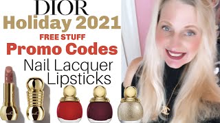 Dior Holiday 2021  Dior promo codes  Diorific lipstick 074 Rose Dhiver  Dior Vernis Nail lacquer [upl. by Guinna]