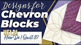 5 Easy Machine Quilting Designs for Chevron Quilt Blocks  Video 1 of 5 Freemotion Challenge [upl. by Jez523]