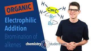 Alkenes Electrophilic Addition with Bromine Br2 Bromination Alevel and IB Chemistry [upl. by Solrak]