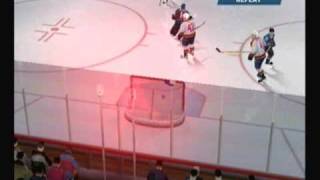 NHL 06 David Aebischer Scores 2 Goals [upl. by Neibart]