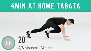 4Min At Home Fat Burning TABATA Workout  No Equipment amp Full Body  에어로빅  체중 감량 [upl. by Conard]